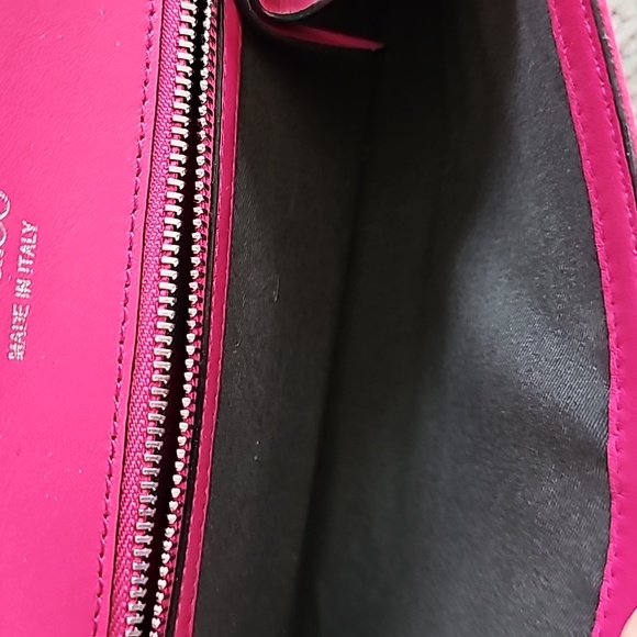 Jimmy Choo Madeline Mini Crystal Buckle Satin Wallet with Chain. Flawless - Picture 5 of 6